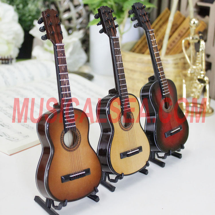 Miniature Wooden guitar ornament for promotio